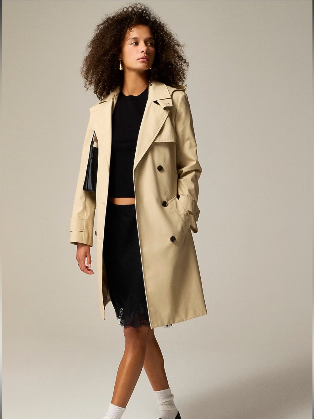 J. Crew Tan Double-Breasted Trench Coat